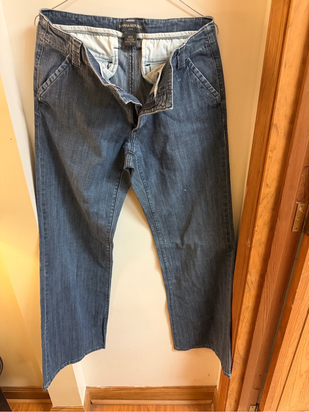 Banana Republic Men's Dark Blue Relaxed Straight Jeans